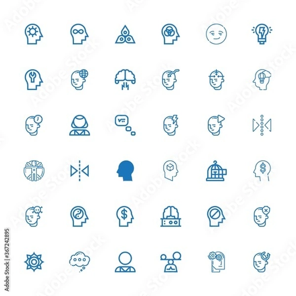Obraz Editable 36 mind icons for web and mobile