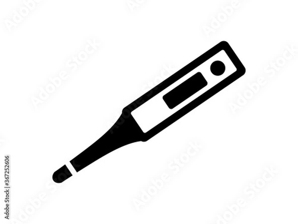 Obraz モノクロ体温計アイコン