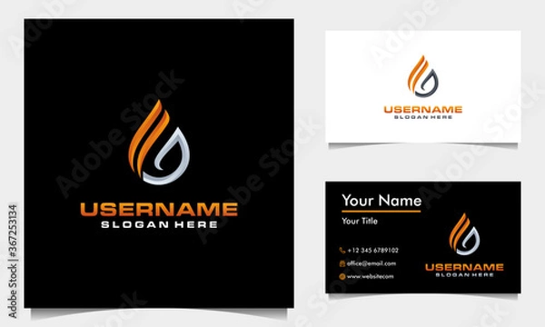Fototapeta Abstract Fire Flame logo Design template