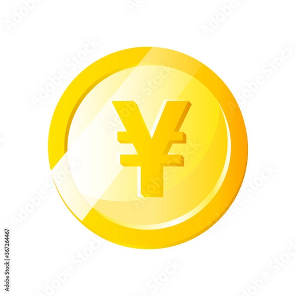 Fototapeta コイン　円のベクターイラスト(正面)