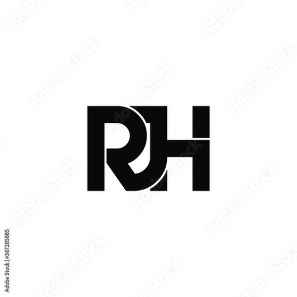 Obraz rjh letter original monogram logo design