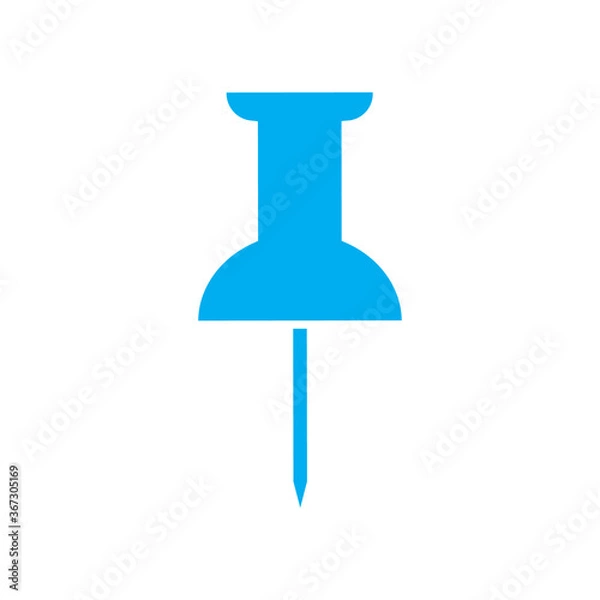 Fototapeta Push pin icon vector