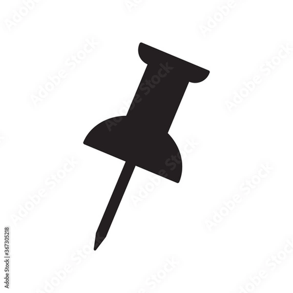 Fototapeta Push pin icon vector