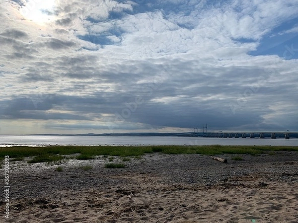 Obraz clouds over the river