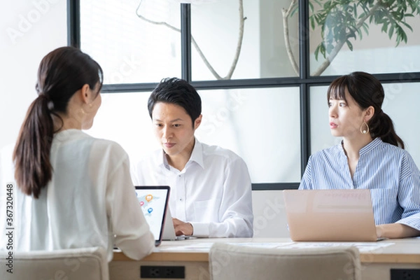 Fototapeta アジア人　ビジネス　ポートレート　複数