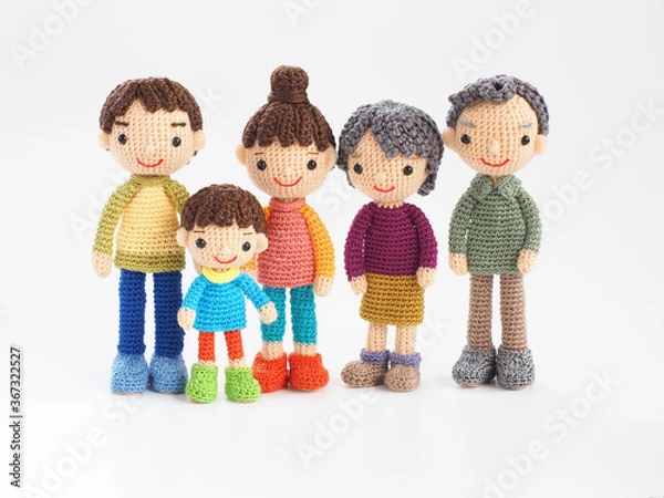 Fototapeta かわいいいアミグルミ人形