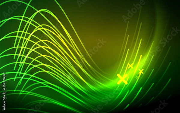 Fototapeta Abstract background - neon line design for Wallpaper, Banner, Background, Card, Book Illustration, landing page