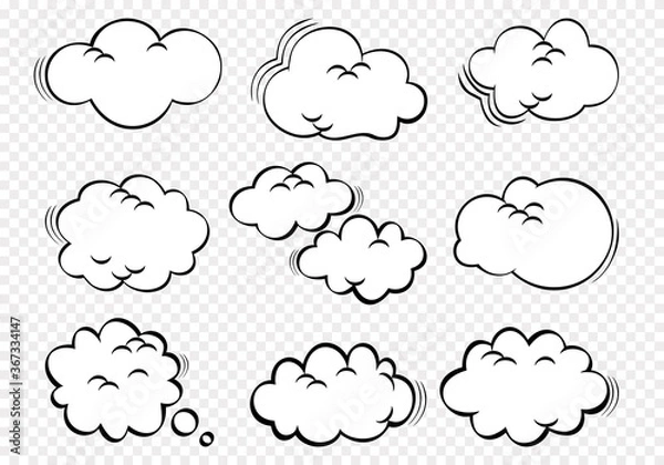 Obraz  Set of clouds icon,Vector illustration