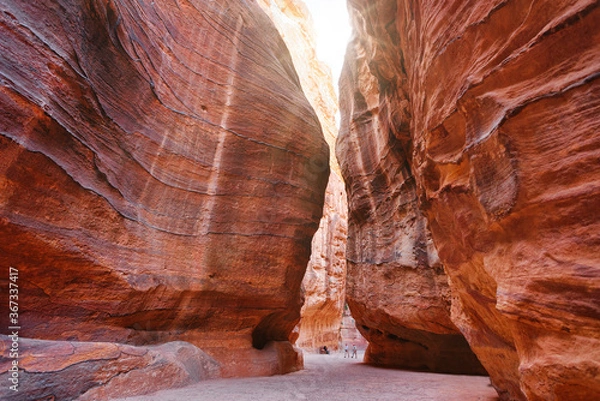 Obraz The Sig. Main entrance to the ancient city of Petra. Southern Jordan