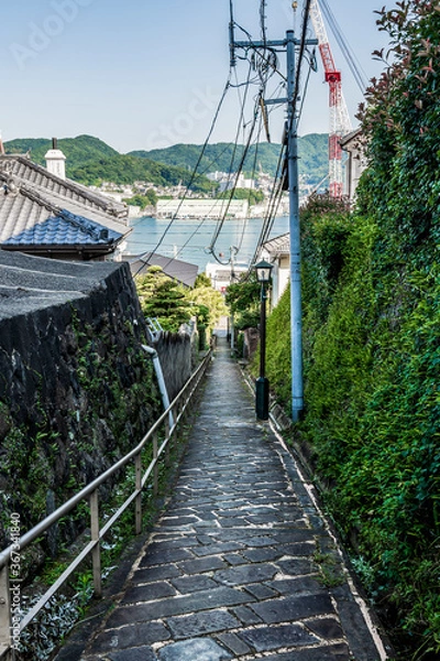 Fototapeta 長崎県長崎市　どんどん坂
