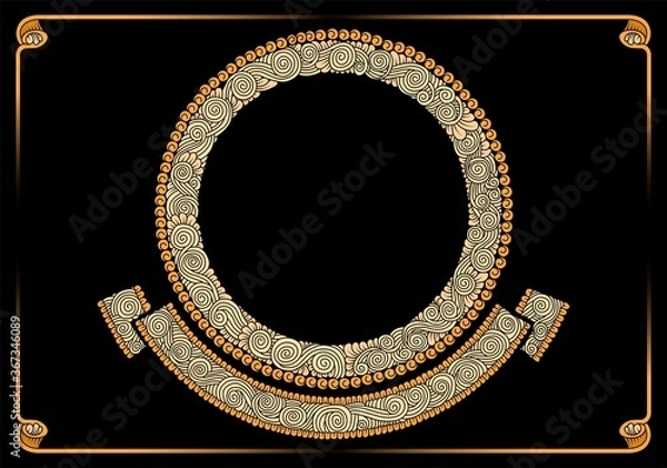 Obraz vintage frame with ribbon