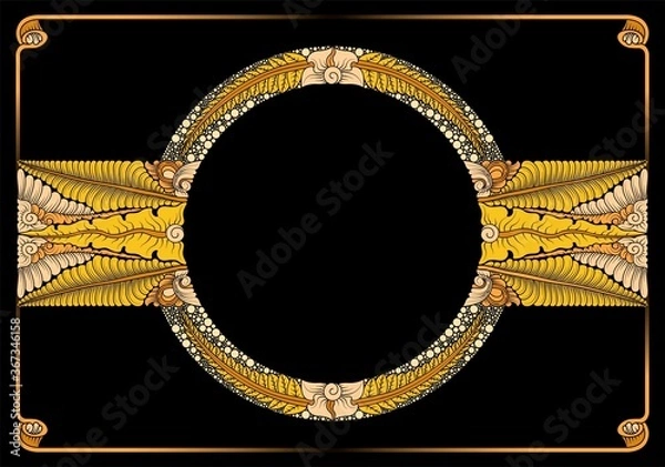 Obraz gold frame with isolated diamonds