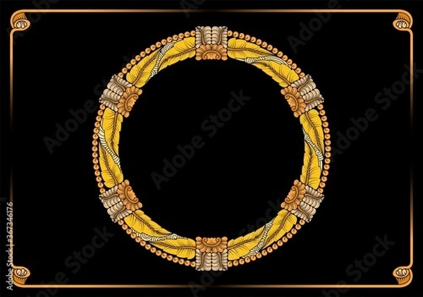 Obraz gold frame with isolated diamonds