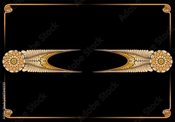 Obraz gold frame with isolated diamonds