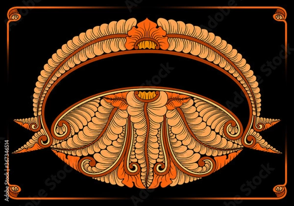 Obraz vintage frame with ribbon