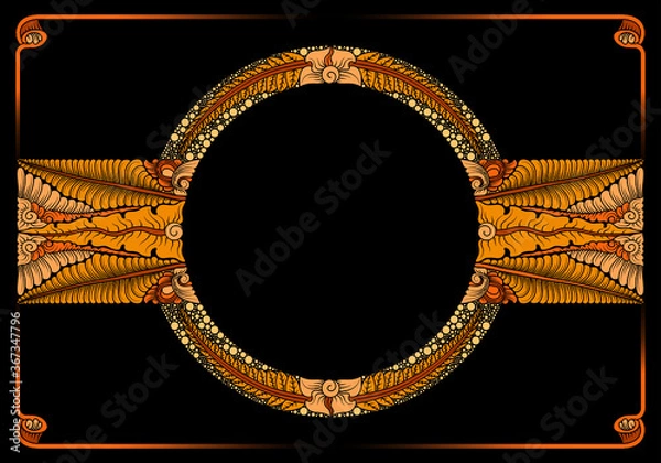 Obraz gold frame with isolated diamonds