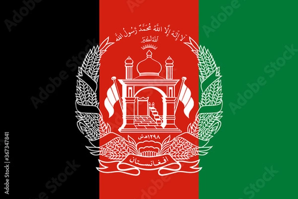 Fototapeta flag Afghanistan. Vector illustration