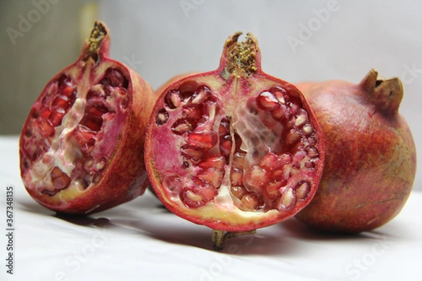 Obraz pomegranate with white background