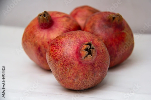 Obraz pomegranate with white background
