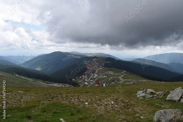 Fototapeta mountain landscape with clouds