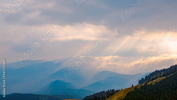 Obraz Awesome mountain landscape on the Red Mountain. Romania.