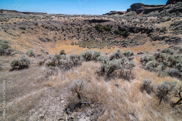 Fototapeta Ice Age-based, Flood-drilled Hole, Columbia National Wildlife Refuge, WA