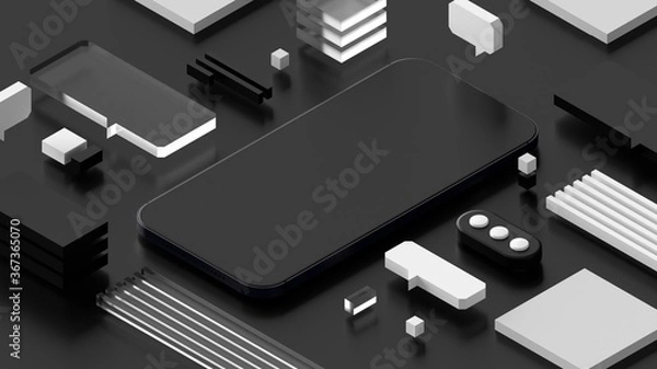 Obraz smart Phone  with data