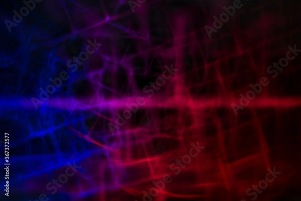 Fototapeta Abstract blurred technology grid lights red and blue overlay