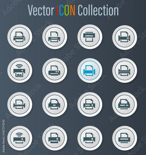 Obraz Print icons set