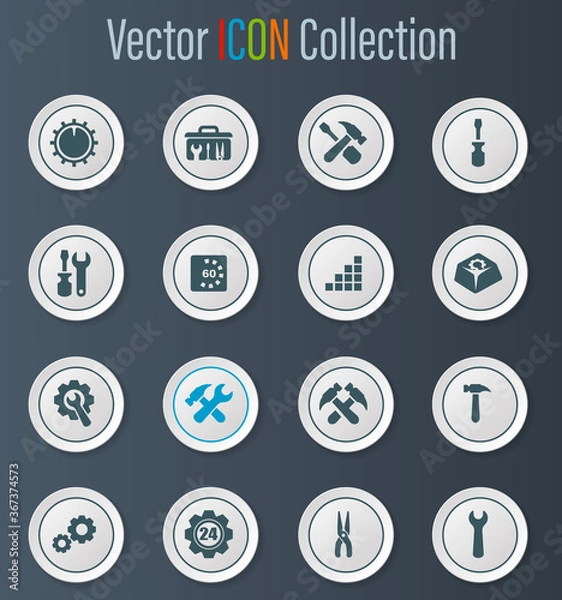 Obraz Setting icons set