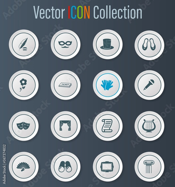 Obraz Theater icons set