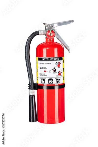 Fototapeta Fire extinguisher isolated on white