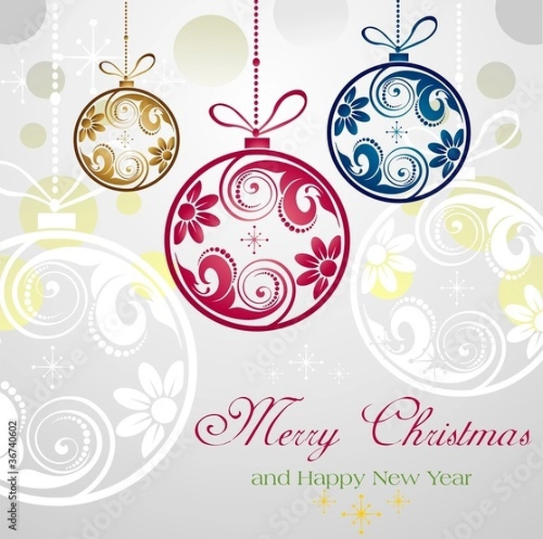 Fototapeta Decorated Christmas balls