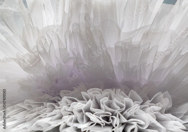 Fototapeta Closeup of tulle ruffles on a tutu