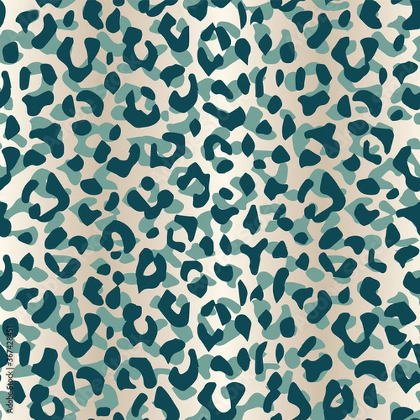 Obraz green leopard abstract geometric seamless pattern print design