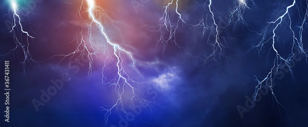 Obraz Błyskawica, Thunder Cloud Dark Cloud Sky