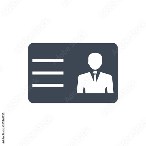 Obraz Identification card icon ( vector illustration )