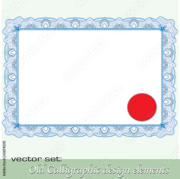 Obraz Calligraphic design elements 12