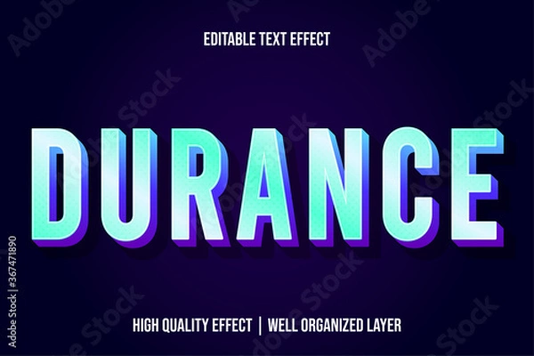 Fototapeta Durance Modern Text Effect Style