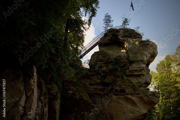 Obraz rock face with stairs