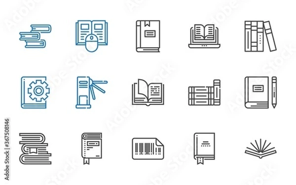 Fototapeta reader icons set