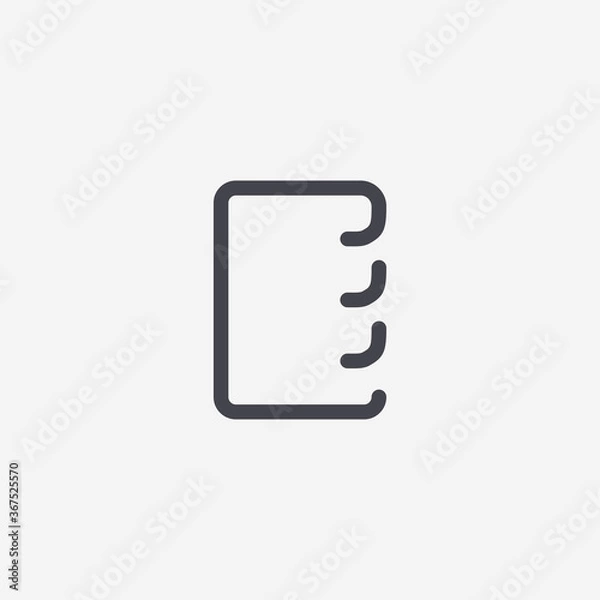 Obraz Address book icon. Contacts symbol modern, simple, vector, icon for website design, mobile app, ui. Vector Illustration