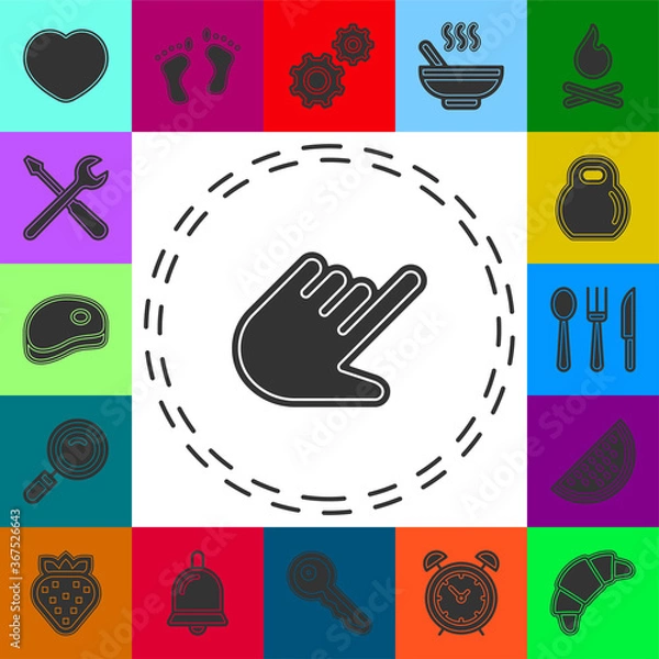 Fototapeta vector hand cursor illustration - mouse pointer symbol isolated