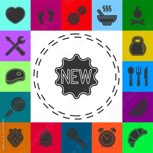 Fototapeta vector New label sticker - new badge