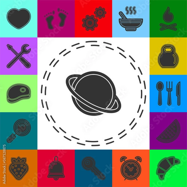 Fototapeta vector saturn planet icon