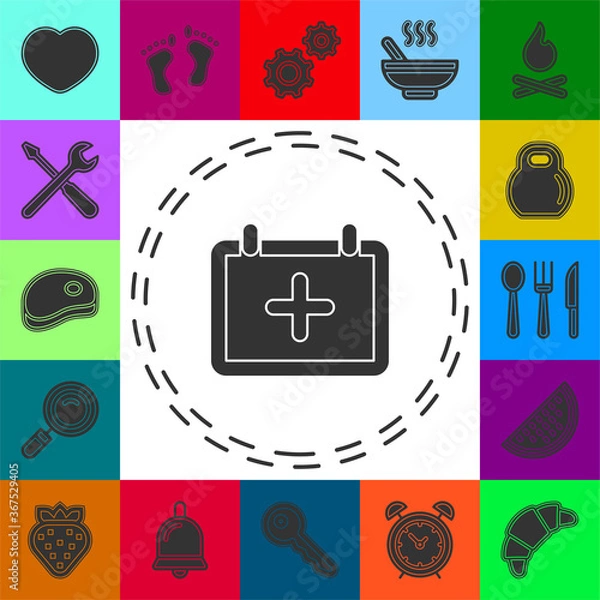 Fototapeta vector event date calendar illustration - time reminder icon