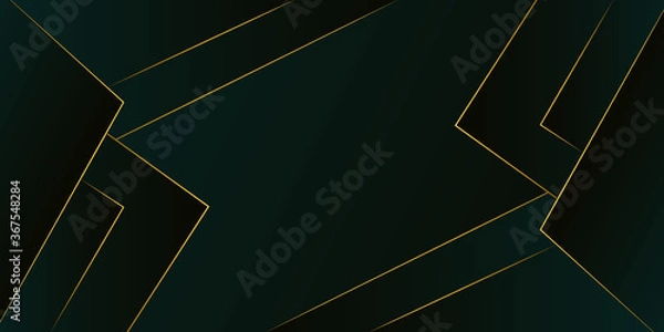 Fototapeta Abstract luxury light with triangles gold grey gradient background