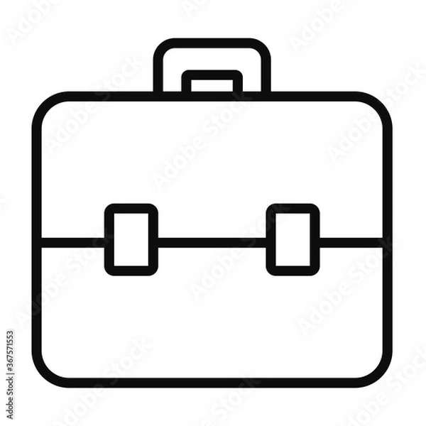 Fototapeta business portfolio icon, line style