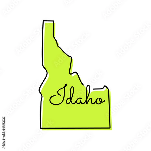 Fototapeta Map of Idaho Vector Design Template