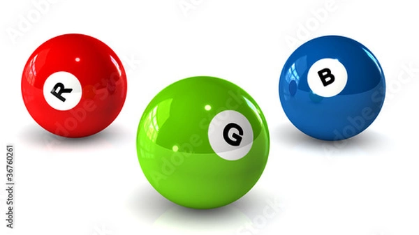 Fototapeta RGB Billard Freigestellt